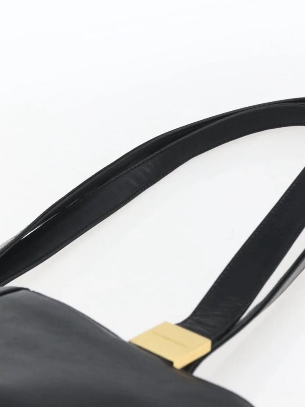 BURBERRY Tote Bag Leather Black Gold - Picture 9 of 16